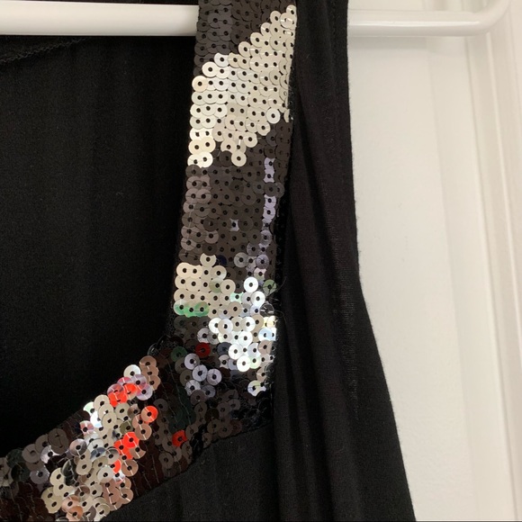EXPRESS Dress - Black with black/silver sequins - Picture 3 of 6
